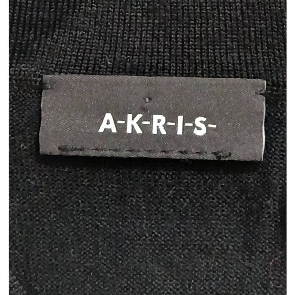 Akris punto womens fine thin merino wool long cardigan sweater black - Picture 6 of 8